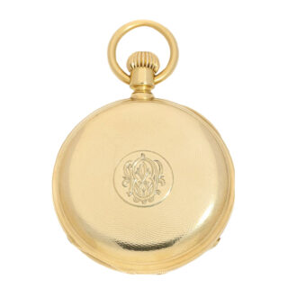 Swiss gold open faced chronometer watch Circa 1878