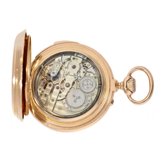 Swiss pink gold repeating astronomical pocket watch Circa 1886 Swiss pink gold repeating astronomical pocket watch Circa 1886
