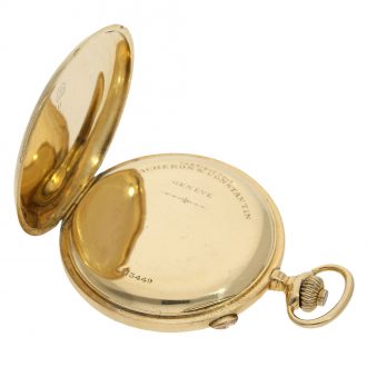 Swiss 18 carat gold split seconds chronograph Circa 1920