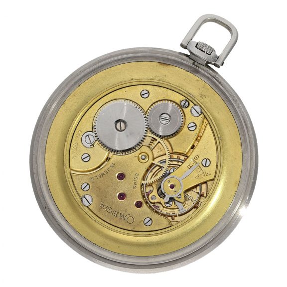 Swiss steel oversized Art déco pocket watch Circa 1935 Swiss steel oversized Art déco pocket watch Circa 1935