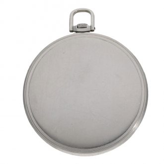 Swiss steel oversized Art déco pocket watch Circa 1935
