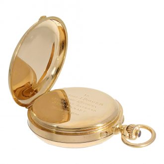 French gold lever pocket watch with chronograph Circa 1890