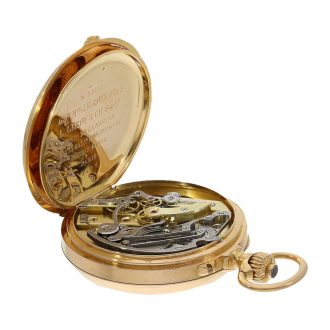 French gold lever pocket watch with chronograph Circa 1890