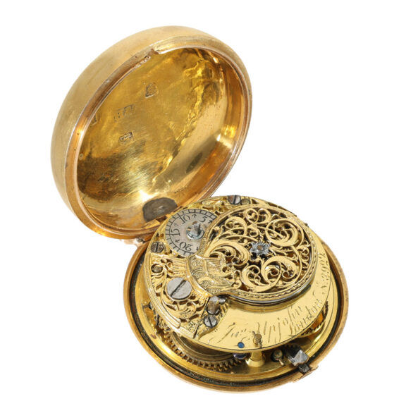 English 18 carat gold and enamel verge watch Circa 1770 English 18 carat gold and enamel verge watch Circa 1770