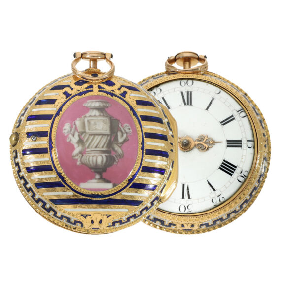 English 18 carat gold and enamel verge watch Circa 1770 English 18 carat gold and enamel verge watch Circa 1770