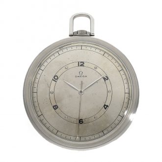 Swiss stainless steel unusual watch with center seconds Circa 1947