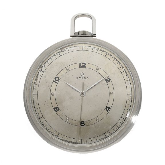Swiss stainless steel unusual watch with center seconds Circa 1947
