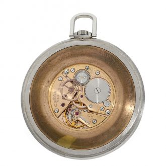 Swiss stainless steel unusual watch with center seconds Circa 1947
