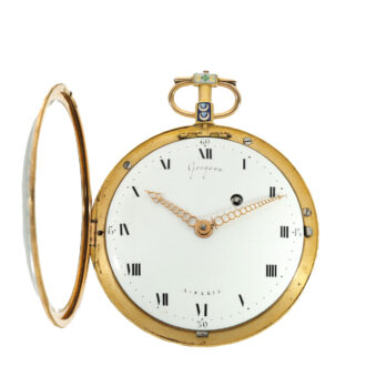 French 18 carat gold and exquisite enamel watch Circa 1780