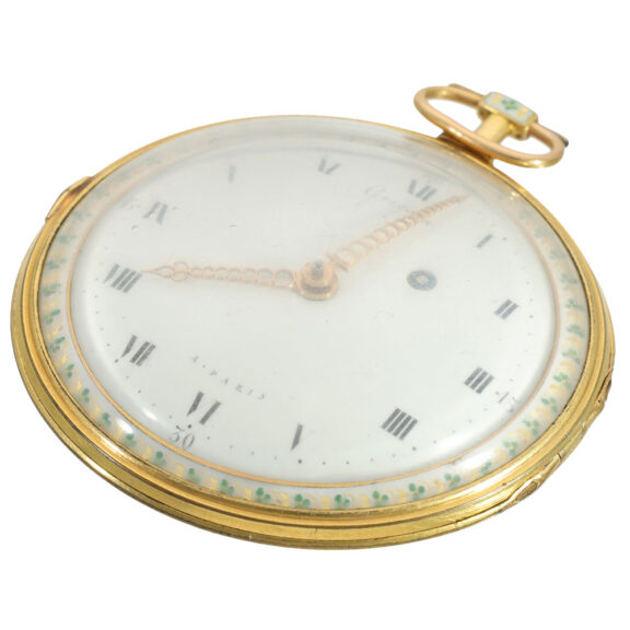 French 18 carat gold and exquisite enamel watch Circa 1780 French 18 carat gold and exquisite enamel watch Circa 1780