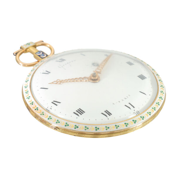 French 18 carat gold and exquisite enamel watch Circa 1780 French 18 carat gold and exquisite enamel watch Circa 1780