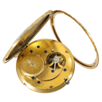 French 18 carat gold and exquisite enamel watch Circa 1780