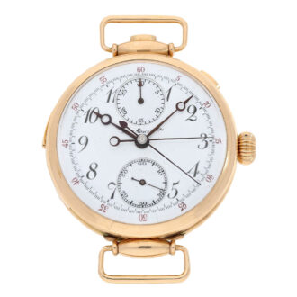 Rare Swiss gold minute repeating wristwatch Circa 1910 Rare Swiss gold minute repeating wristwatch Circa 1910