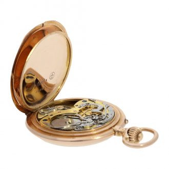 German 14 carat gold chronograph with register Circa 1908