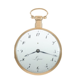 French 18 carat gold and enamel cylinder repeater watch Circa 1840