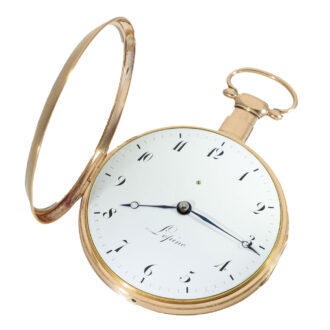 French 18 carat gold and enamel cylinder repeater watch Circa 1840