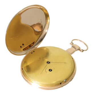 French 18 carat gold and enamel cylinder repeater watch Circa 1840