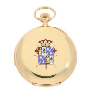 Unique Swiss gold minute repeating pocket watch Circa 1901