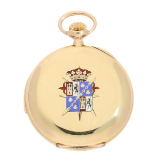 Unique Swiss gold minute repeating pocket watch Circa 1901