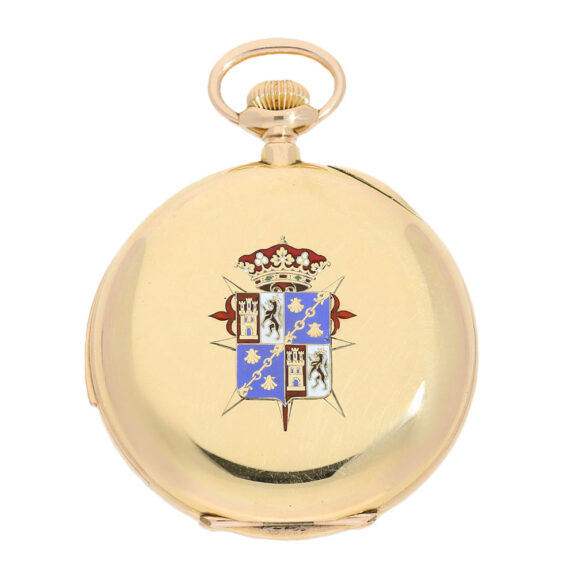 Unique Swiss gold minute repeating pocket watch Circa 1901