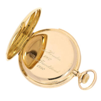 Unique Swiss gold minute repeating pocket watch Circa 1901