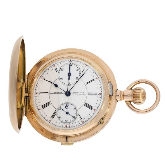 German gold historically interesting hunting cased watch Circa 1908