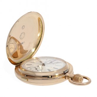 German gold historically interesting hunting cased watch Circa 1908