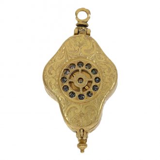 Early German gilt metal verge pendant watch Circa 1600
