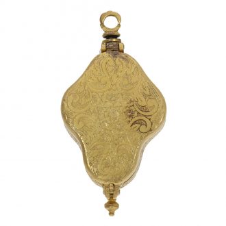 Early German gilt metal verge pendant watch Circa 1600