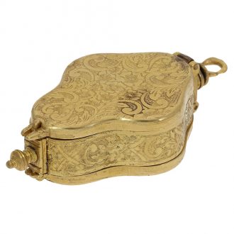 Early German gilt metal verge pendant watch Circa 1600