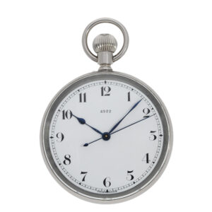 Swiss stainless steel military deck watch with center seconds Circa 1940