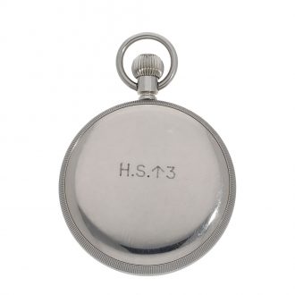 Swiss stainless steel military deck watch with center seconds Circa 1940