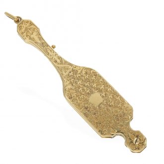 Fine Swiss 18 carat gold lorgnette with concealed watch Circa 1850