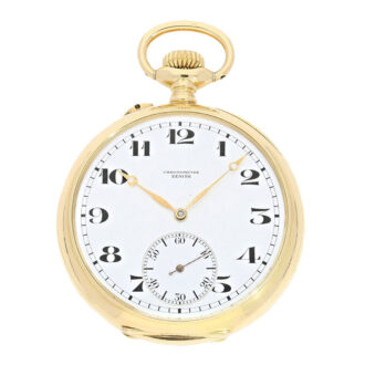 Unique Swiss gold open faced chronometer watch Circa 1920