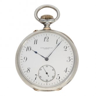 Large Swiss silver open faced anker chronometer Circa 1889