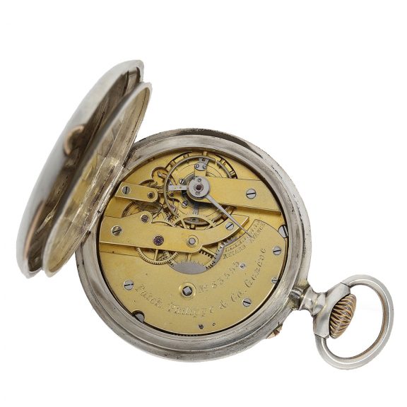Large Swiss silver open faced anker chronometer Circa 1889 Large Swiss silver open faced anker chronometer Circa 1889