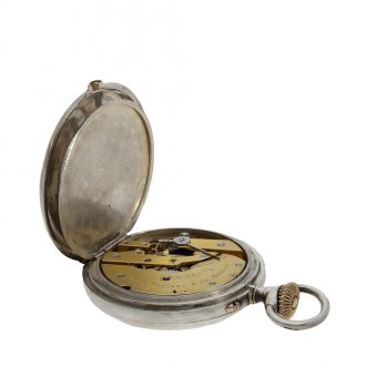 Large Swiss silver open faced anker chronometer Circa 1889