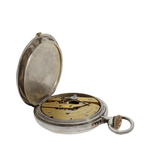 Large Swiss silver open faced anker chronometer Circa 1889 Large Swiss silver open faced anker chronometer Circa 1889