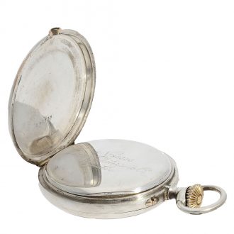 Large Swiss silver open faced anker chronometer Circa 1889