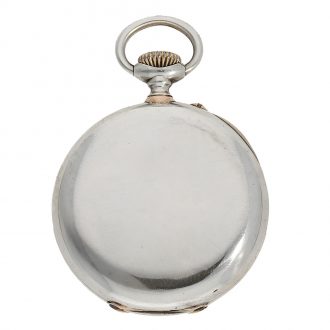 Large Swiss silver open faced anker chronometer Circa 1889