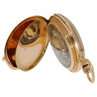 German 18 carat gold watch with six complications Circa 1900