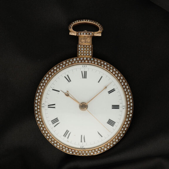 English 18 carat gold and enamel duplex watch Circa 1820 English 18 carat gold and enamel duplex watch Circa 1820