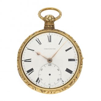 English heavy 18 carat gold pocket chronometer Circa 1806