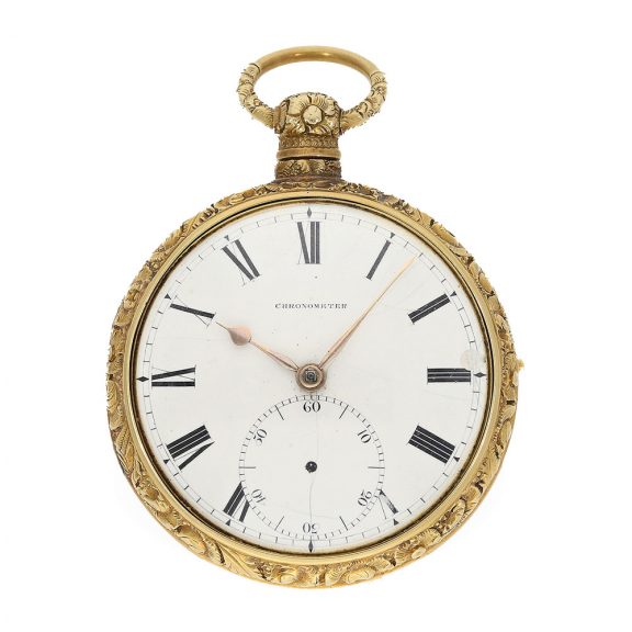 English heavy 18 carat gold pocket chronometer Circa 1806