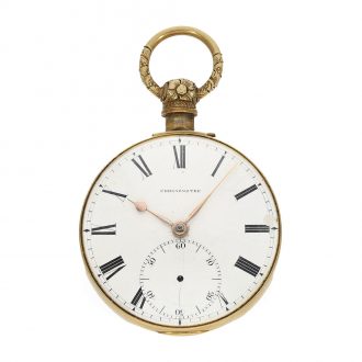 English heavy 18 carat gold pocket chronometer Circa 1806