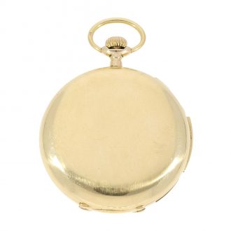 Swiss 18K gold watch with very rare striking train Circa 1915