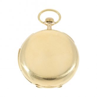 Swiss 18K gold watch with very rare striking train Circa 1915