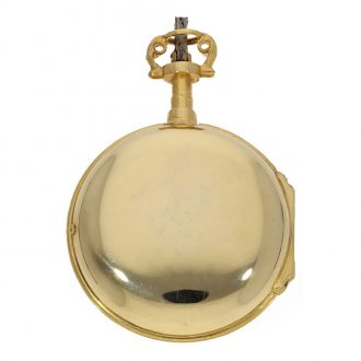 English fire gilded verge watch with pedometer Circa 1799