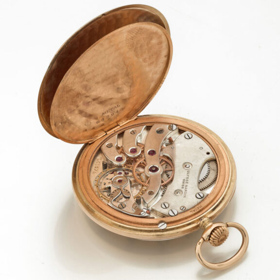 Swiss gold open faced keyless lever watch Circa 1925 Swiss gold open faced keyless lever watch Circa 1925