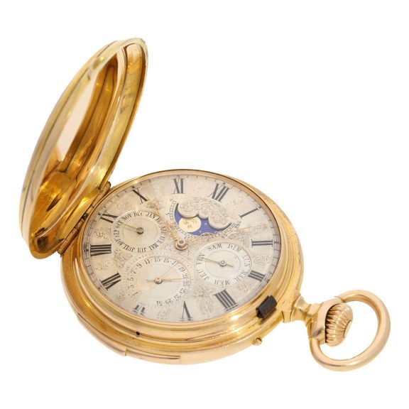 Swiss 18 carat gold complicated astronomical watch Circa 1877 Swiss 18 carat gold complicated astronomical watch Circa 1877
